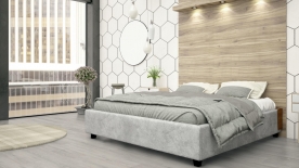 Vinylová podlaha  iD Click Ultimate 55 Scandinavian Oak GREY v ložnici - vzorkovna Praha