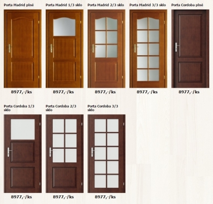 Dýhované interiérové dveře Porta Madrid/Cordoba - www.plancher.cz